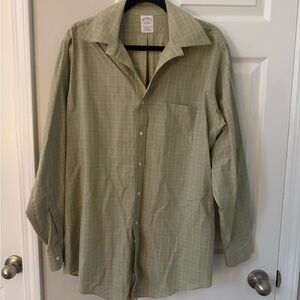 Brooks Brothers Olive Plaid Polo Shirt